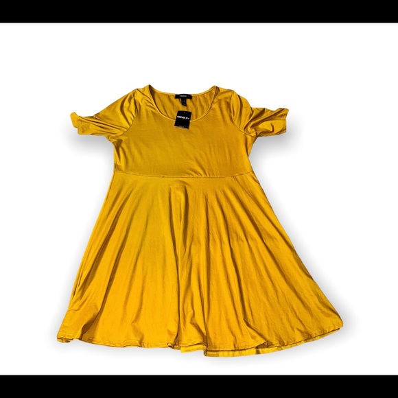 Forever 21 Dresses & Skirts - Mustard Flare Knit Dress
